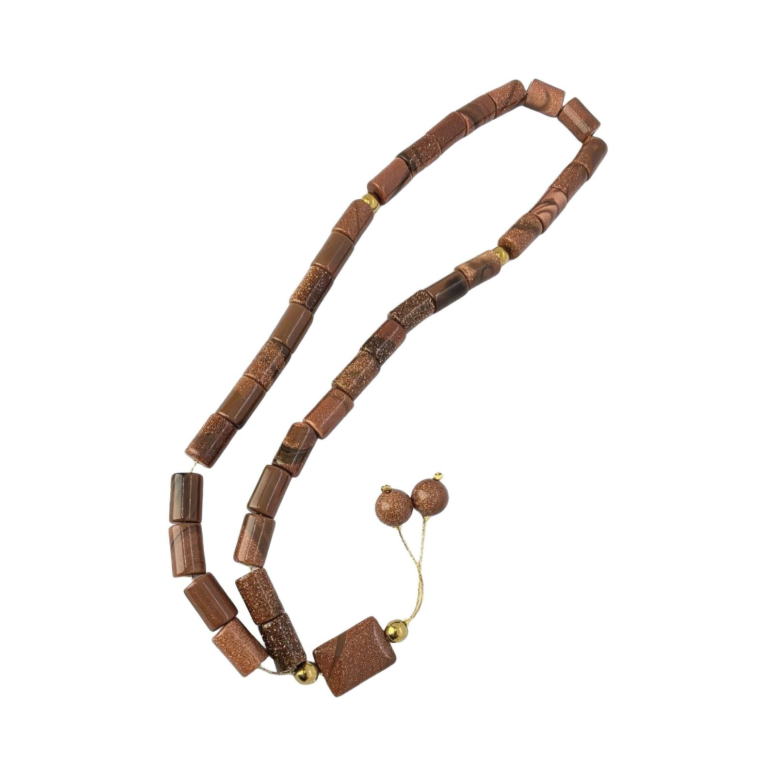 1000052614 Brown Goldstone Barrel – 33pc - الصورة 1