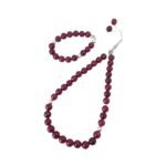 Ruby Red Jade Royal Set – Tasbih & Bracelet