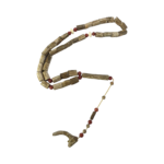 Natural Honey Yousr – 33pc (Inlaid with Tunisian Red Coral)